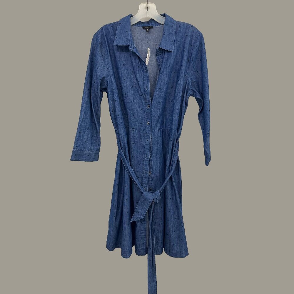NWT, Talbots A-Line Denim Dress, 12P